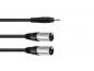 Preview: OMNITRONIC Adapterkabel 3,5 Klinke/2xXLR(M) 3m sw