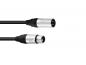 Preview: PSSO DMX Kabel XLR 3pol 0,5m sw Neutrik