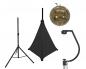 Preview: EUROLITE Set Spiegelkugel 30cm gold mit Stativ und Segel schwarz