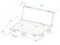 Preview: ROADINGER Flightcase 4x LED IP T-PIX 8 QCL/T-PIX 12 HCL mit Rollen