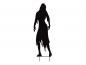 Preview: EUROPALMS Silhouette Metall Zombie Frau, 135cm