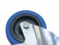 Preview: ROADINGER Lenkrolle 100mm BLUE WHEEL mit Bremse