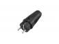 Preview: PC ELECTRIC Schutzkontakt Stecker Gummi sw