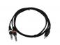 Preview: OMNITRONIC Adapterkabel 3,5 Klinke/2xKlinke 1,5m sw