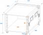 Preview: ROADINGER Rack Profi KM 8HE 55cm mit Rollen