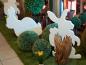 Preview: EUROPALMS Silhouette Hase, weiß, 56cm