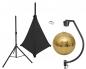 Preview: EUROLITE Set Spiegelkugel 50cm gold mit Stativ und Segel schwarz