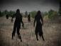 Preview: EUROPALMS Silhouette Metall Zombie Frau, 135cm