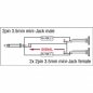 Preview: DAP Adapter XGA40 - mini-jack/M to 2 x mini-jack/F - incl. 2 x 10 kilo-Ohm resistors