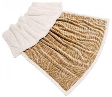 Premium Kuscheldecke Farbe: braun / creme , Mikrofaser 130x180cm