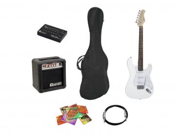 DIMAVERY EGS-10X E-Gitarren-Set, weiß