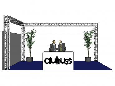 Preview: ALUTRUSS Traversenset QUADLOCK 6082 L-Form 7x4x3,5m (BxTxH)