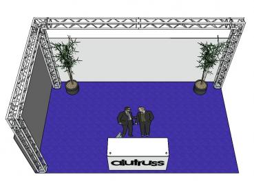Preview: ALUTRUSS Traversenset QUADLOCK 6082 L-Form 7x4x3,5m (BxTxH)