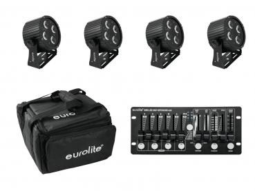 EUROLITE Set 4x LED PS-4 HCL + Soft Bag + Controller