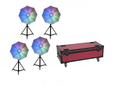 EUROLITE Set 4x LED Umbrella 95 + Case