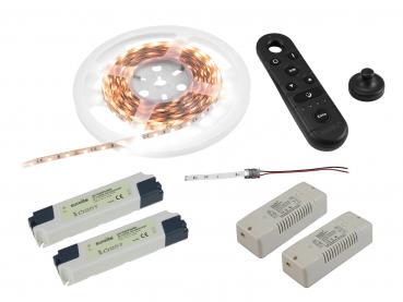 EUROLITE Set LED Strip 2700K 5m + 2x Controller Zone + 2x Trafo 12V