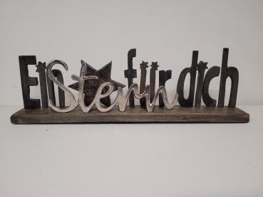 Neu Mangoholzaufsteller, "Ein Stern Für Dich", handgefertigt, *Germany*
