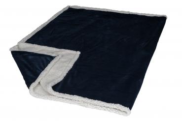 Premium Kuscheldecke Farbe: petrol / creme , Mikrofaser 130x180cm