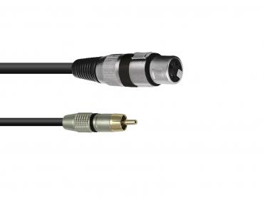 OMNITRONIC Adapterkabel XLR(F)/Cinch(M) 0,2m sw