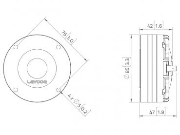 LAVOCE DN10.17 1" Kompressionstreiber, Neodym