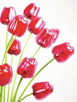 EUROPALMS Kristalltulpe, Kunstblume, rot, 61cm 12x
