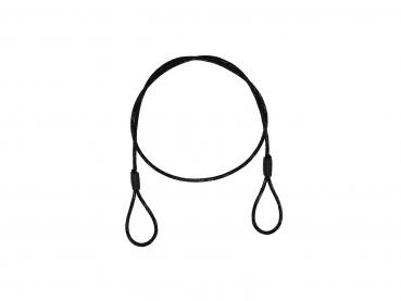 Preview: EUROLITE Stahlseil (SC) 900x3mm schwarz ohne Verbinder