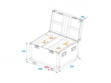 ROADINGER Flightcase 2x LED TMH-X Bar 5