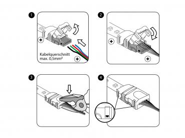 EUROLITE LED Strip Einspeiser 5Pin 12mm