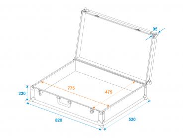 ROADINGER Universal-Koffer-Case Tour Pro 82x32x52 schwarz