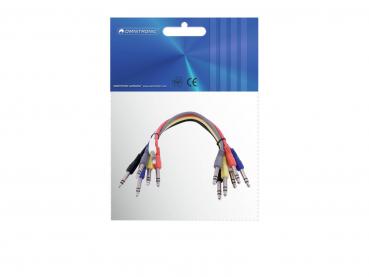 OMNITRONIC Klinkenkabel 6,3 Patchcord stereo 6x0,6m