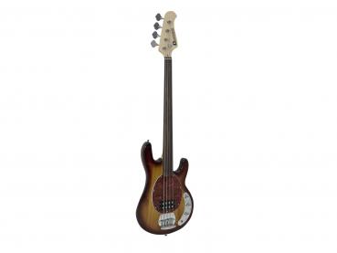 DIMAVERY MM-501 E-Bass, fretless, tobacco