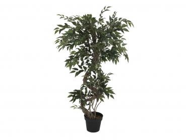 EUROPALMS Ficus Multi Spiralstamm, Kunstpflanze, 130cm