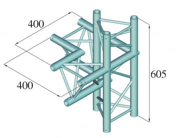 Preview: ALUTRUSS DECOLOCK DQ3-SPAC45 4-Weg Ecke rechts sw