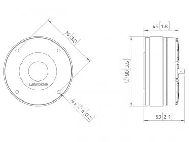 LAVOCE DF10.14 1" Kompressionstreiber, Ferrit