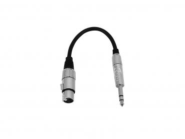 OMNITRONIC Adapterkabel XLR(F)/Klinke stereo 0,2m sw