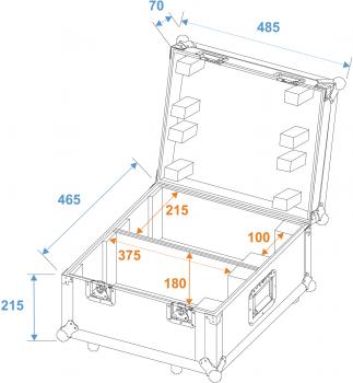 ROADINGER Flightcase 2x TSL-100/TSL-200