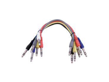 OMNITRONIC Klinkenkabel 6,3 Patchcord stereo 6x0,6m