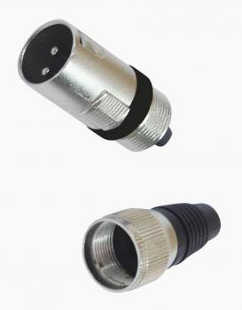 OMNITRONIC XLR Stecker 3pol sw 10x