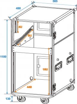 ROADINGER Spezial-Stage-Case Profi mit Rollen