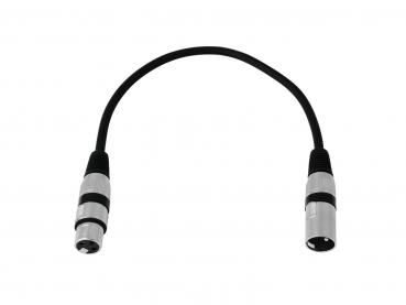 OMNITRONIC XLR Kabel 3pol 0,2m sw