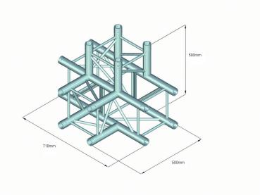 ALUTRUSS QUADLOCK S6082T-42 4-Wege-T-Stück