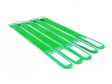 GAFER.PL Kabelbinder Klettverschluss 25x400mm 5er Pack grün