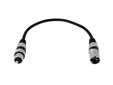 OMNITRONIC XLR Kabel 3pol 0,2m sw
