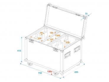 ROADINGER Flightcase 4x EYE-7 RGBW Zoom