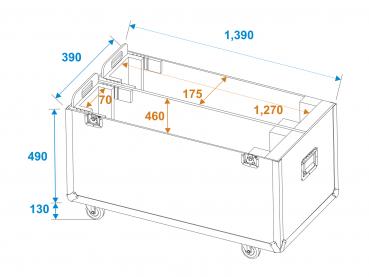 ROADINGER Flightcase 2x LCD ZL55