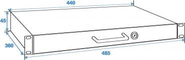 Preview: OMNITRONIC Rackschublade mit Schloss 1HE