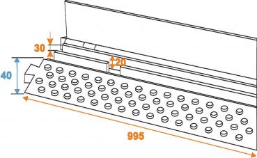 EUROLITE Kabelbrücke 2 Kanäle 1000x250mm