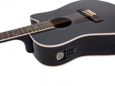 DIMAVERY DR-612 Westerngitarre 12-saitig, schwarz