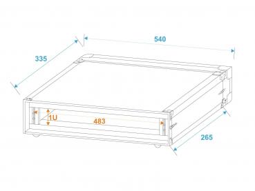 ROADINGER Rack Profi 1HE 25cm