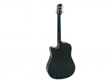 DIMAVERY STW-90 Westerngitarre, crystal blue